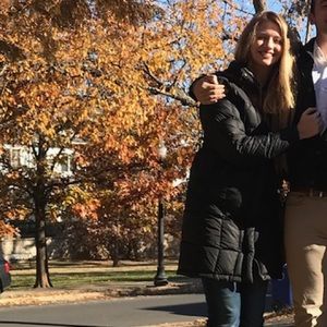 XSmall long black north face jacket. Fits like a S